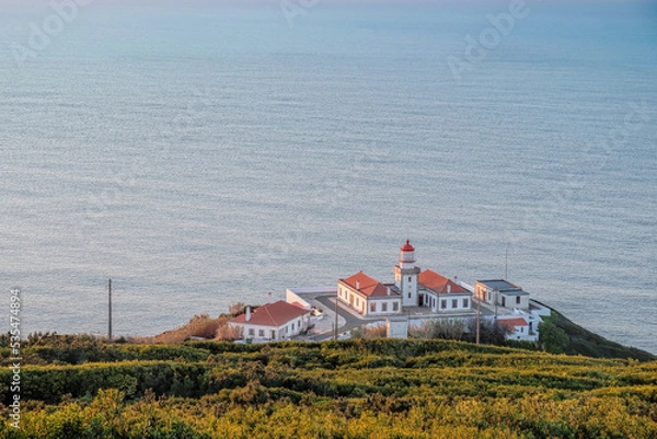 Obraz Small village with lighthouse in Portugal