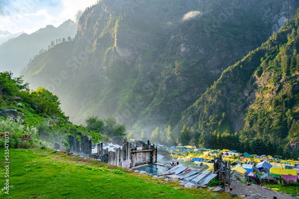 Fototapeta This picture is of Kheerganga which is located deep in Parvati Valley Kullu Valley of Himachal Pradesh