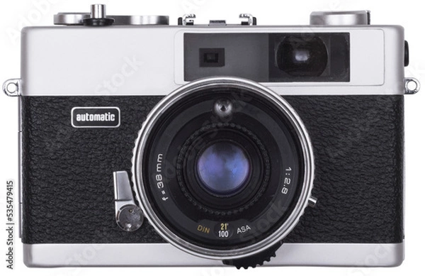 Obraz Old photo camera isolated frontview