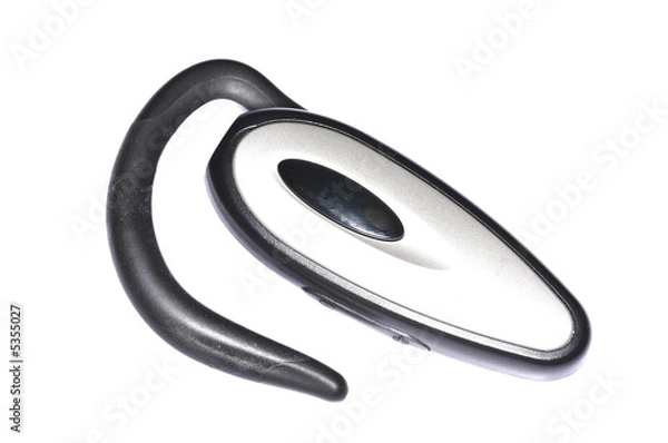 Fototapeta Bluetooth headset isolated on white