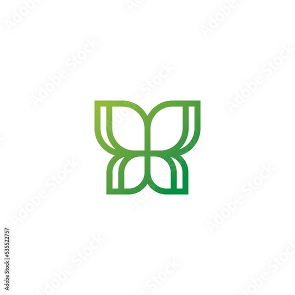 Obraz Abstract Butterfly Leaf Logo Template