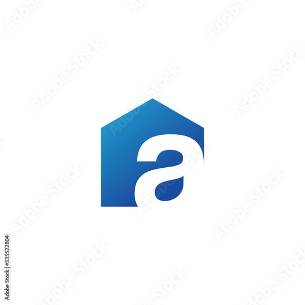 Fototapeta Home letter a logo vector image