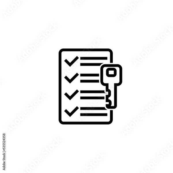 Obraz Key takeaway line icon