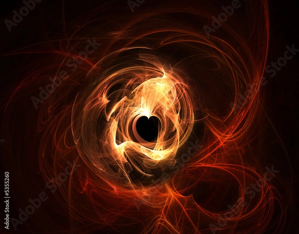 Fototapeta Flammenherz