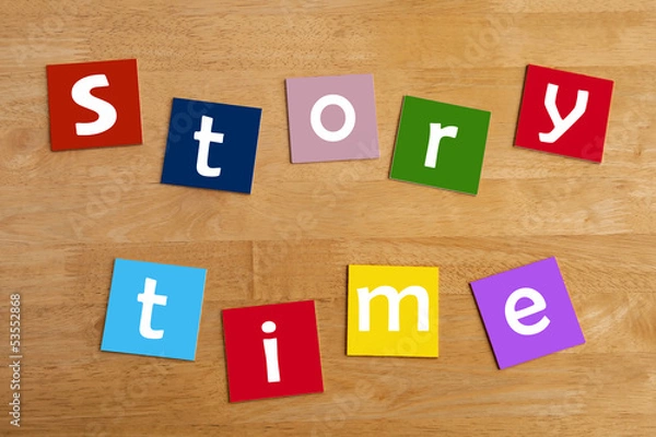 Obraz story time - display words for school children.