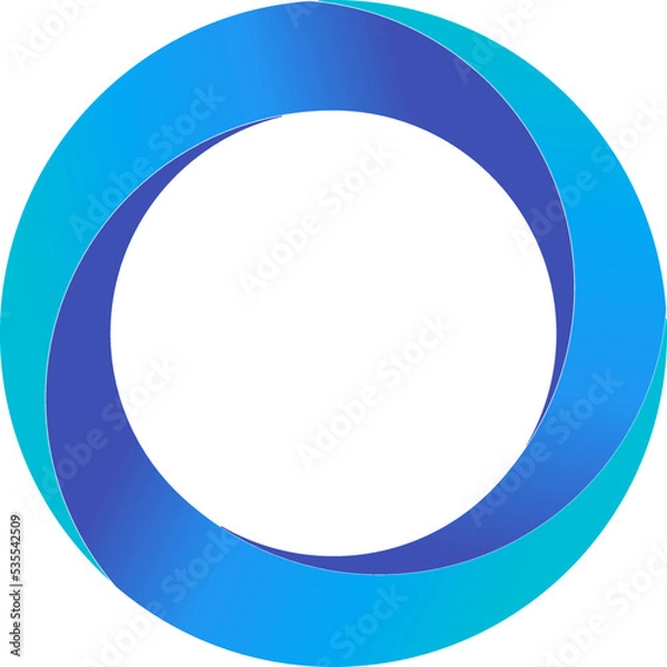 Fototapeta Blue circle logo. Simple blue circle vector illustration for logo, icon, sign, symbol, badge, item, label, emblem or design