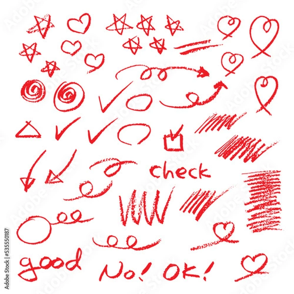 Obraz 빨간 색연필 (손그림) _ 3