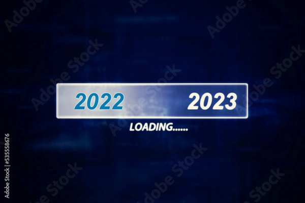 Fototapeta 2023 new years in loading process