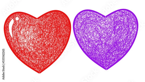 Obraz red heart on white