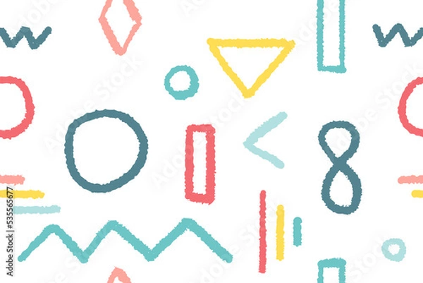 Fototapeta Abstract seamless doodle pattern