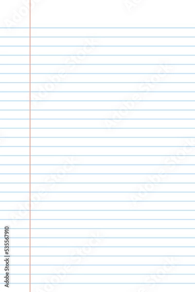 Fototapeta Notebook paper background. Paper lines