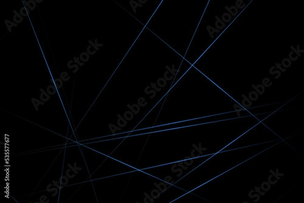 Fototapeta Abstract black with blue lines, triangles background modern design. Vector illustration EPS 10.