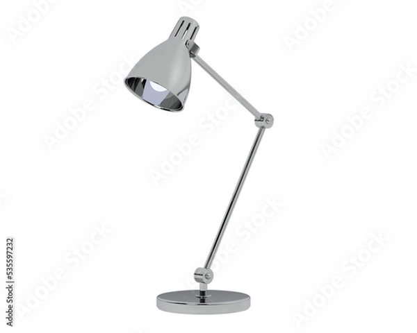 Fototapeta Modern desk lamp on transparent background. 3d rendering - illustration