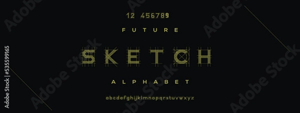 Fototapeta Elegant alphabet letters font and number. Classic Lettering Minimal Fashion Designs. Typography modern serif fonts decorative vintage design concept. vector illustration 