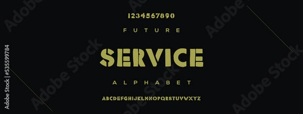 Fototapeta SERVIC Elegant alphabet letters font and number. Classic Lettering Minimal Fashion Designs. Typography modern serif fonts decorative vintage design concept. vector illustration 