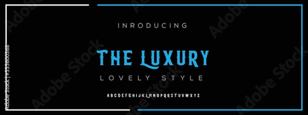 Fototapeta LUXURY new minimal tech Letter Alphabet Fonts Logo design and Luxury vector typeface design. Great artwork.