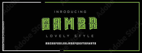 Fototapeta GAME  Elegant alphabet letters font and number. Classic Lettering Minimal Fashion Designs. Typography modern serif fonts decorative vintage design concept. vector illustration