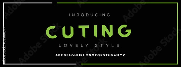 Fototapeta CUTING  Elegant alphabet letters font and number. Classic Lettering Minimal Fashion Designs. Typography modern serif fonts decorative vintage design concept. vector illustration