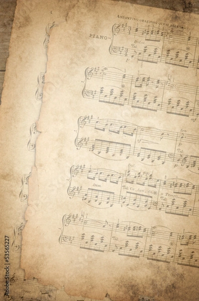 Obraz Notenblätter - Vintage