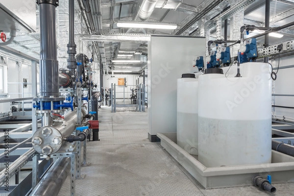 Obraz containers at a water treatment plant