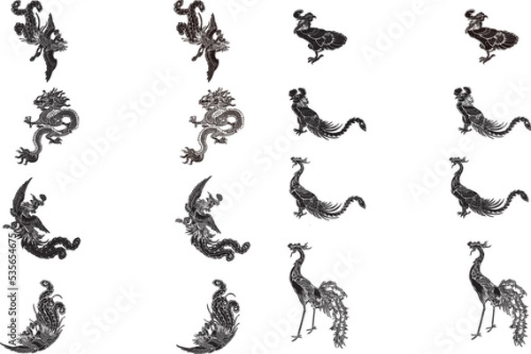 Obraz dragon and phoenix