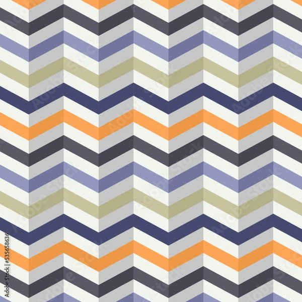 Fototapeta Abstract Zigzag Pattern Seamless. Zig Zag Background Color. Vector Abstract Design. Abstract geometric zigzag pattern background. Vector Illustration 03