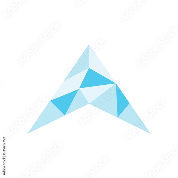 Obraz Abstract Up logo design. Crystal up logo design