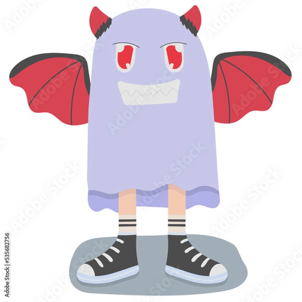 Obraz Devil flat icon,linear,outline,graphic,illustration