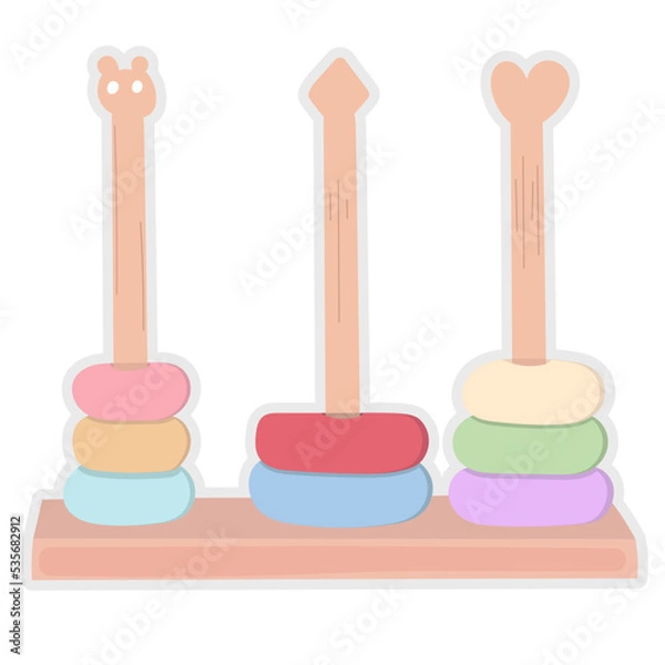 Obraz Stacker flat icon,linear,outline,graphic,illustration