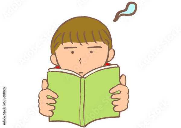 Obraz 発達障害　文字を読むのが苦手な男の子