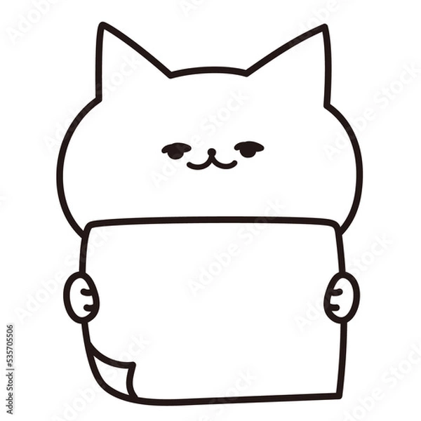 Fototapeta 色加工ok　ねこ素材No.171 メッセージ_のほほん