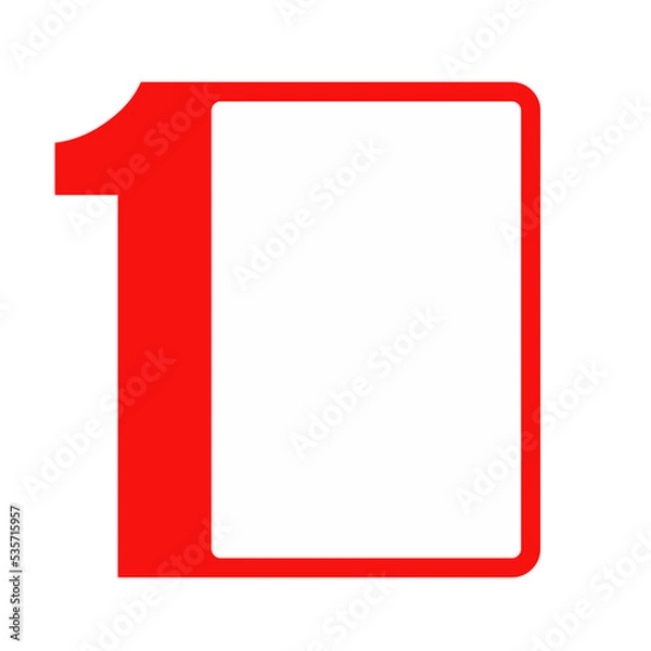 Fototapeta Empty label element with 10 number