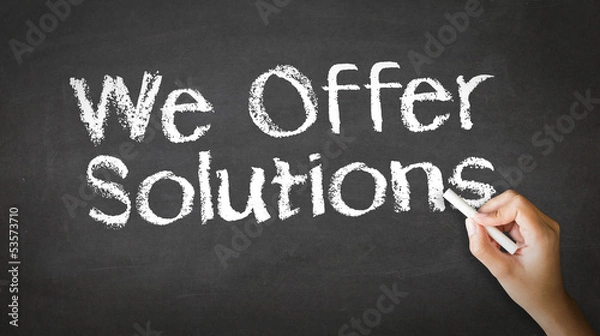 Obraz We offer Solutions Chalk Illustration