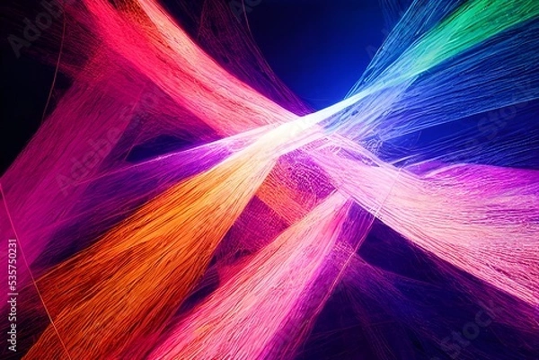 Obraz Brilliant colorful backgrounds. Light. Fibres. Energy. 