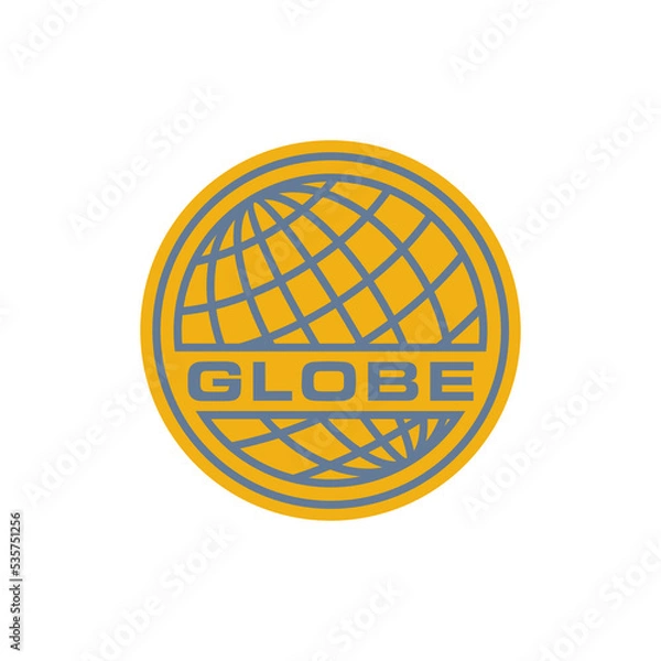 Obraz Vintage Globe Emblem Logo Design