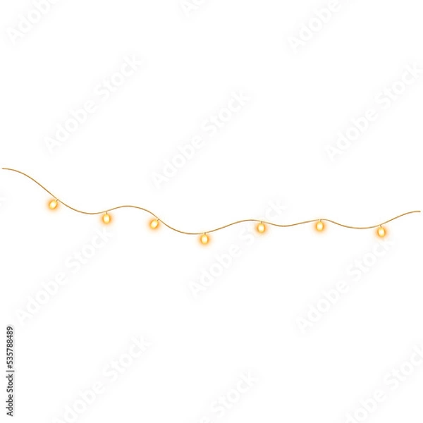 Fototapeta Glowing Christmas Lights Illustration