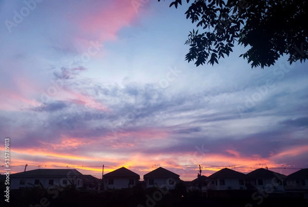 Obraz sunset in the mountains