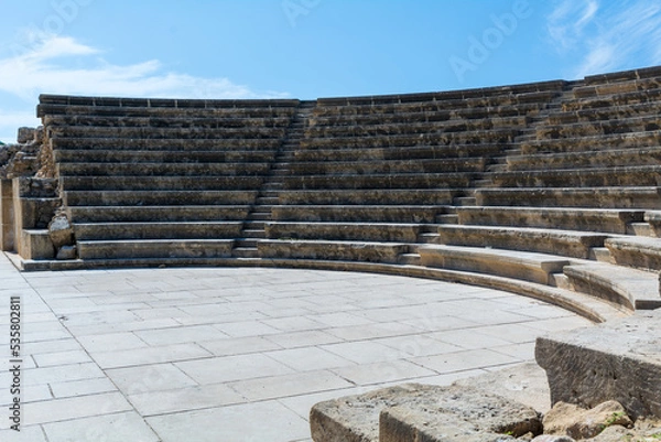 Fototapeta ancient amphitheater in Cyprus on a sunny day
