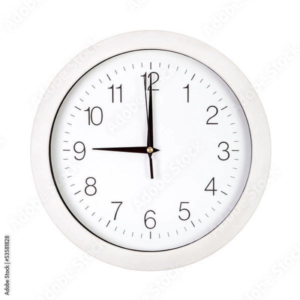 Obraz Clock face showing nine o'clock