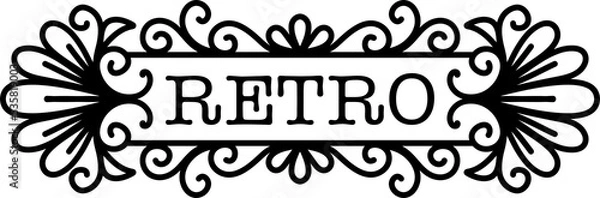 Obraz Retro logotype, logo