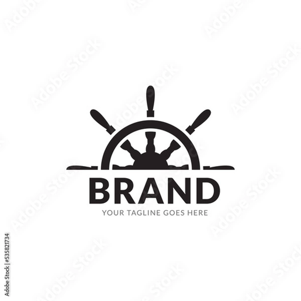 Fototapeta Nautical Logo Design vector Template..