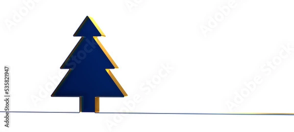 Obraz christmas tree 3d abstract shape design