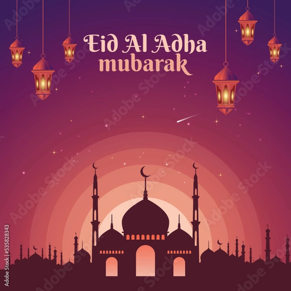 Obraz Eid mubarak social media post template banners ad