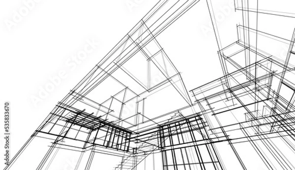 Fototapeta architecture vector 3d illustration