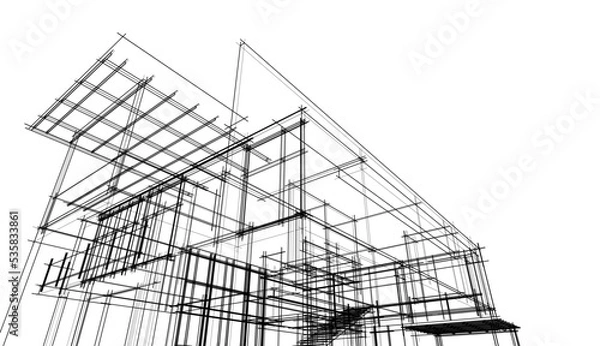 Fototapeta architecture vector 3d illustration
