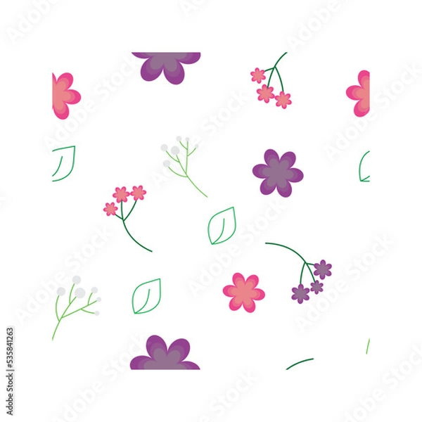 Fototapeta Seamless floral pattern background vector.