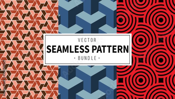 Fototapeta Seamless pattern Geometric shapes background vector