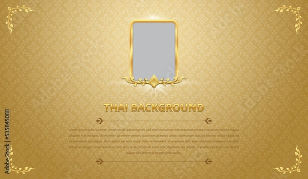 Obraz Template thai pattern background for greeting card, advertising, web site, flyers, posters design.