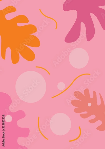 Obraz pattern with pink hearts