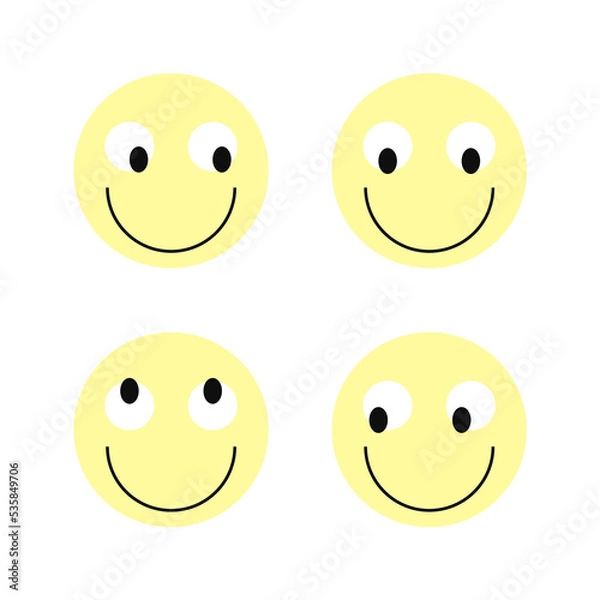 Fototapeta smile icon set vector quality 
